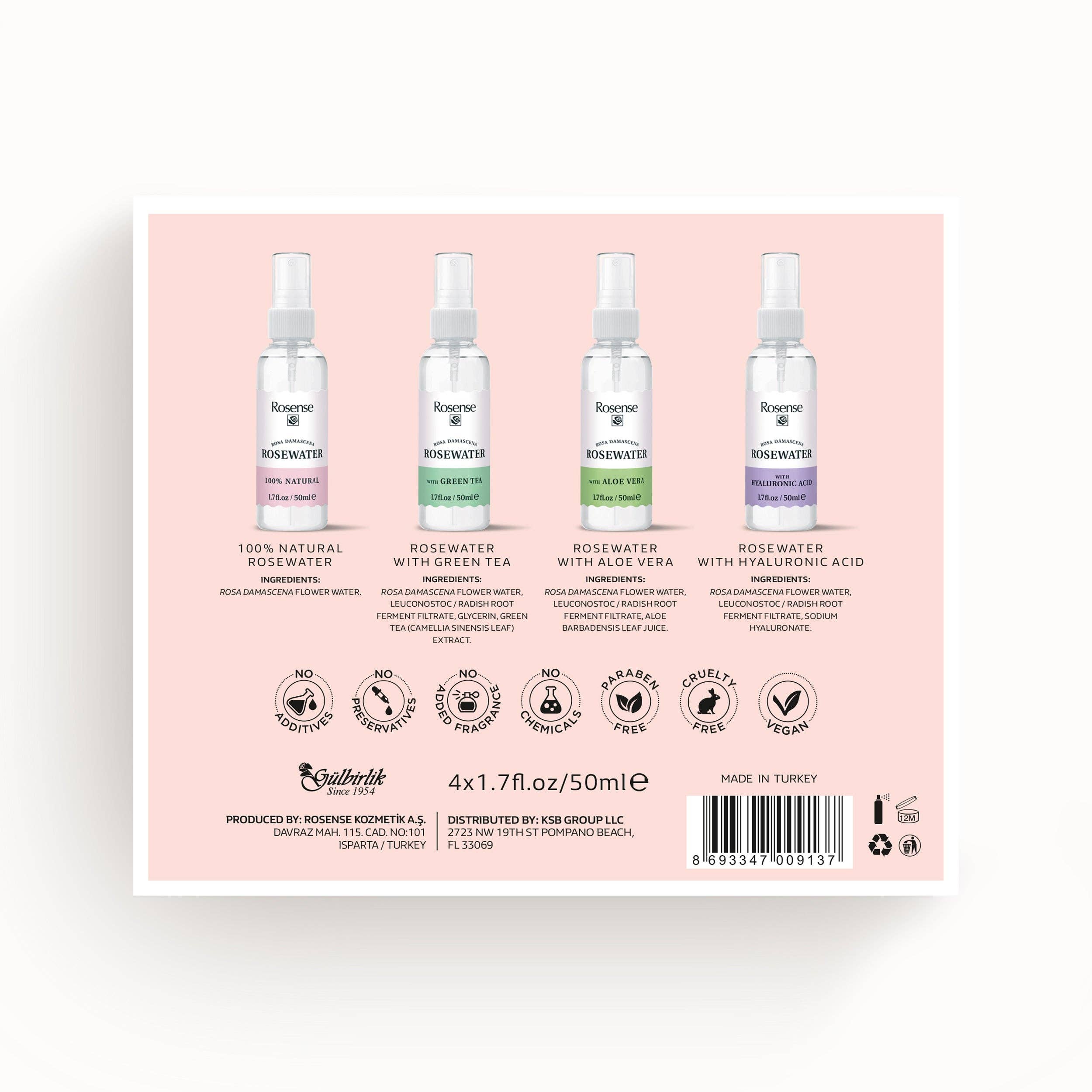 Mediterranean Food Depot - Wholesale Facial Toner - Rosense Rose Water Discovery Set - Rosewater Selection2