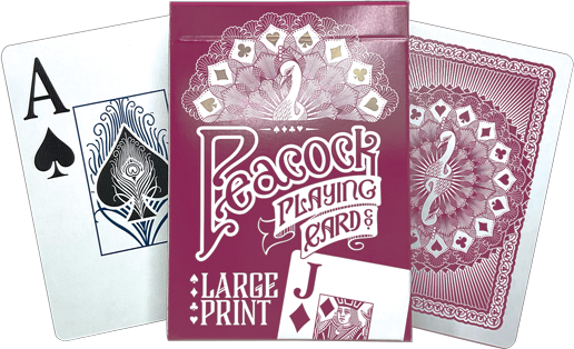 Cheatwell Games – wholesale Playing cards – Peacock Large Print Playing Cards2