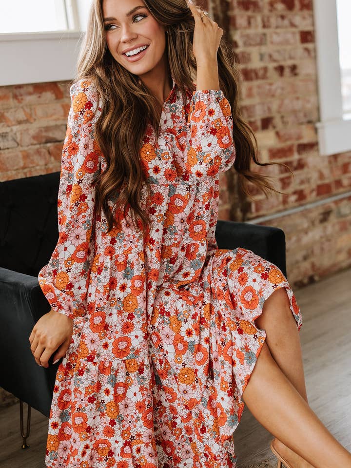 Londyn Floral Boho Dress for wholesale by Liam & Company