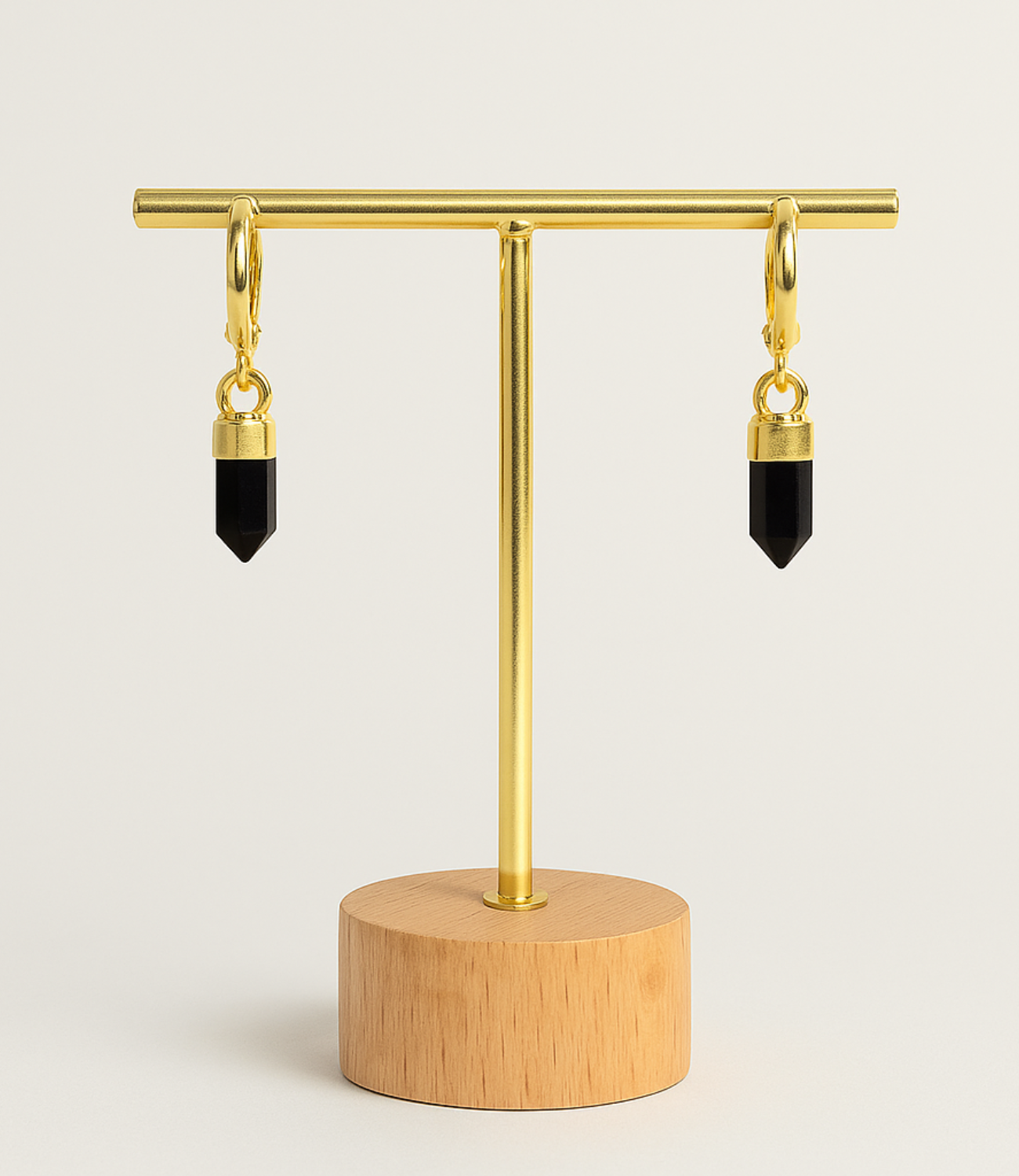 PHOEBE´S - Wholesale Dangle Earrings - Pendientes Colgantes con Piedra Natural Puntiaguda – Oro de 18K3