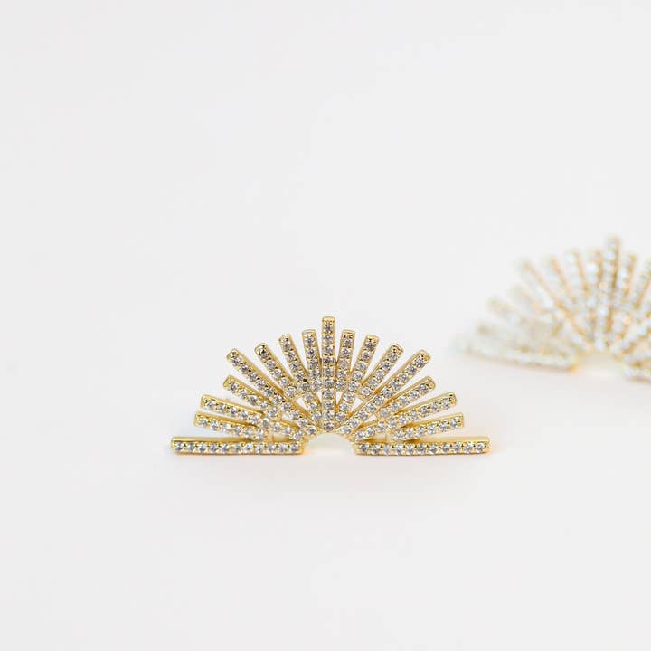 JaxKelly - Wholesale Dangle Earrings - Celestial - Sunburst - Gold Earrings1