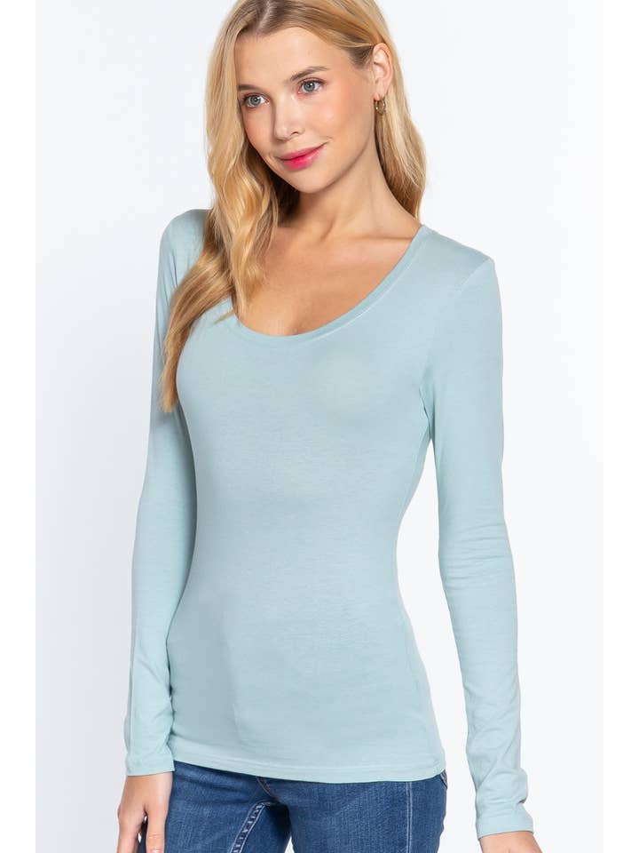 Vanilla Monkey - Wholesale Knit Top - Women's - Long Sleeve Scoop Neck Basic Top40