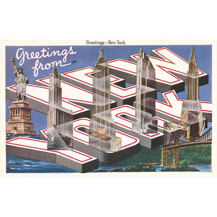 Aimant NY-568 Salutations de New York pour la vente par Found Image Press