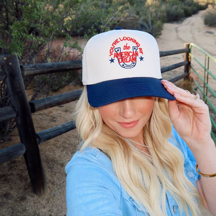 Ruby Moon - Wholesale Baseball Cap - Women's - You're Looking At The American Dream- Embroidered Hat