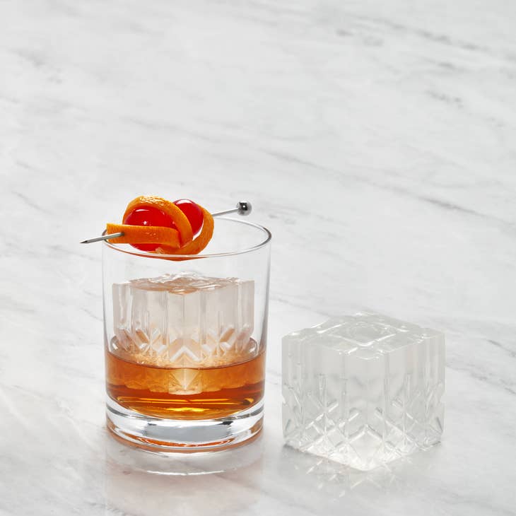 W&P - Wholesale Ice Tray/Mold - Cocktail Ice Tray, Crystal - Charcoal