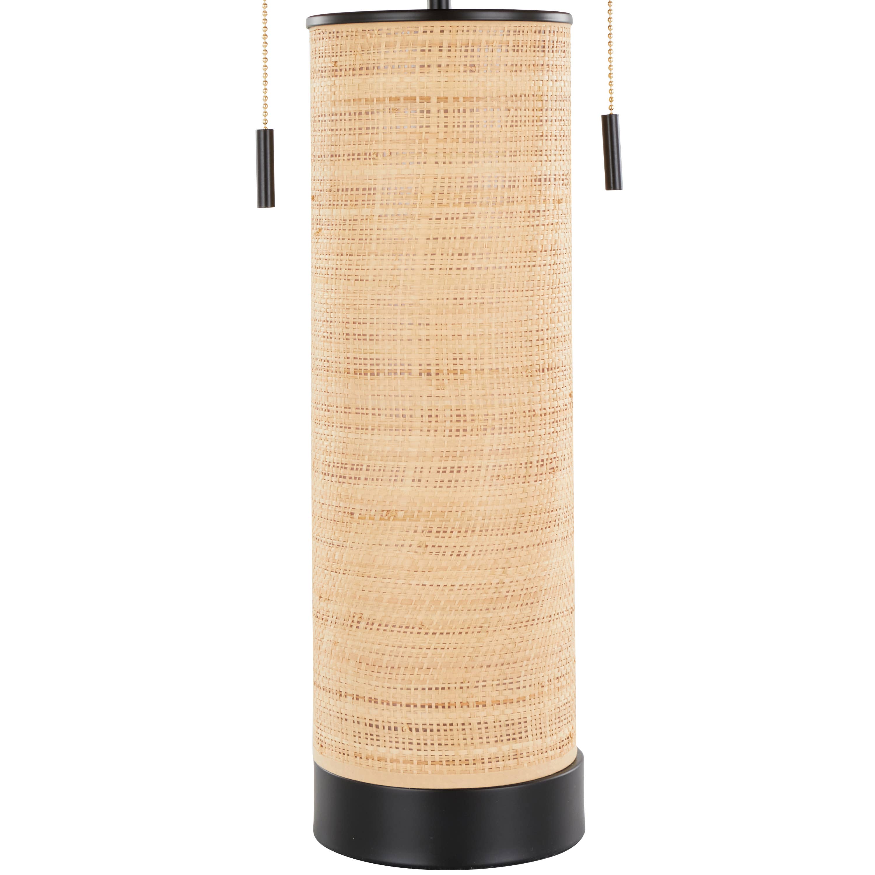 LumiSource and Grandview Gallery - Wholesale Accent/Desk Lamp - Cylinder Rattan 29" Table Lamp6