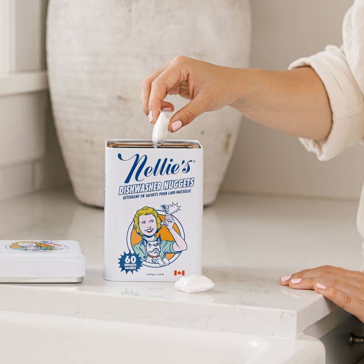 Nellie's Clean - Wholesale Laundry Detergent Powder/Pods - Nellie's Dish Nuggets/Pods 60 ct Tin
