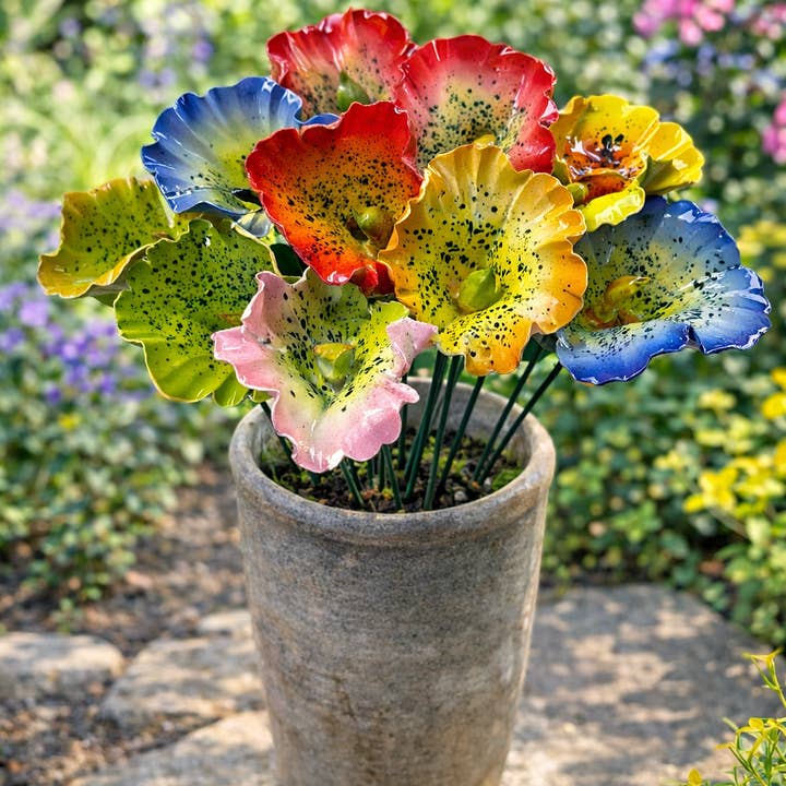 Italian Flower Ceramic Alstroemeria Stem 7cm – Capodimonte per la vendita all'ingrosso da parte di LUEM ART ceramiche e porcellane di Capodimonte Made In Italy