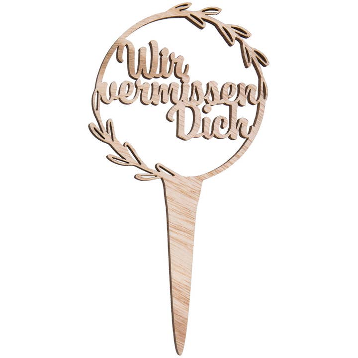 Vosteen - Wholesale Tooth Picks/Party Picks - Wood plug We miss you, D10, 5cm, H20cm, natural