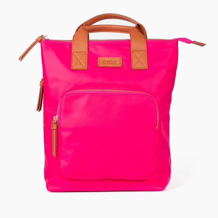 Sac à dos ordinateur à poignée supérieure Sutton - rose, Nylon/PU pour la vente par Sarta