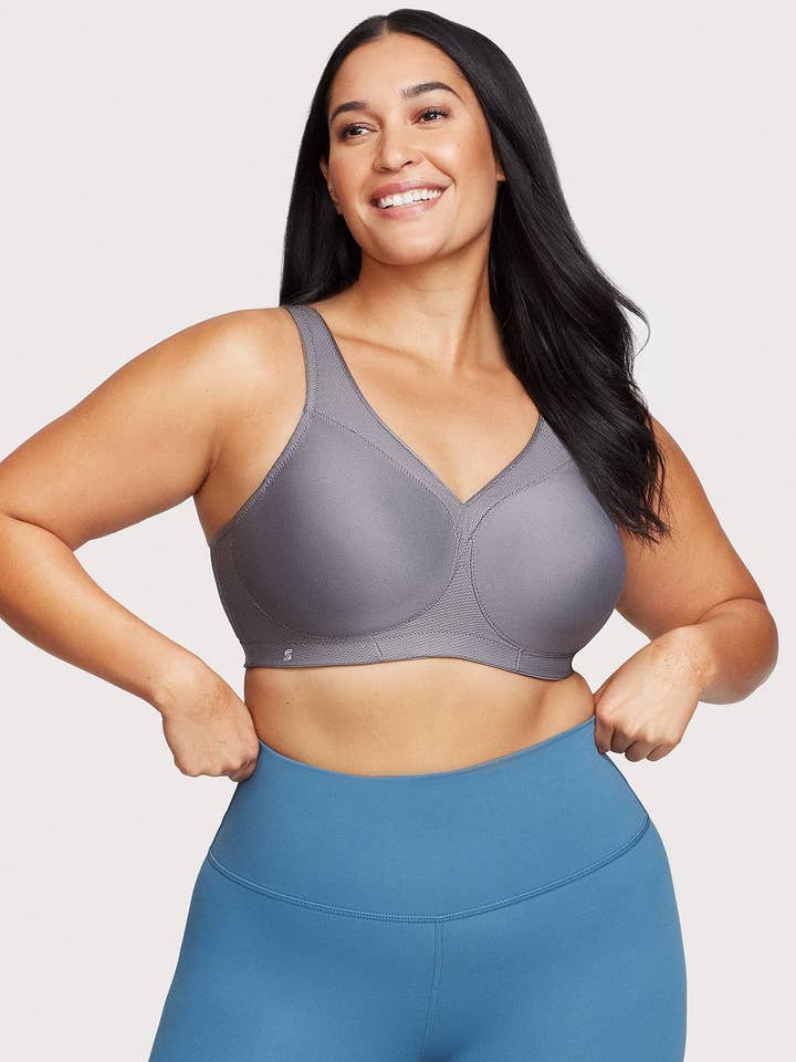 MagicLift Seamless Sports Bra Charcoal Gray for wholesale by Glamorise