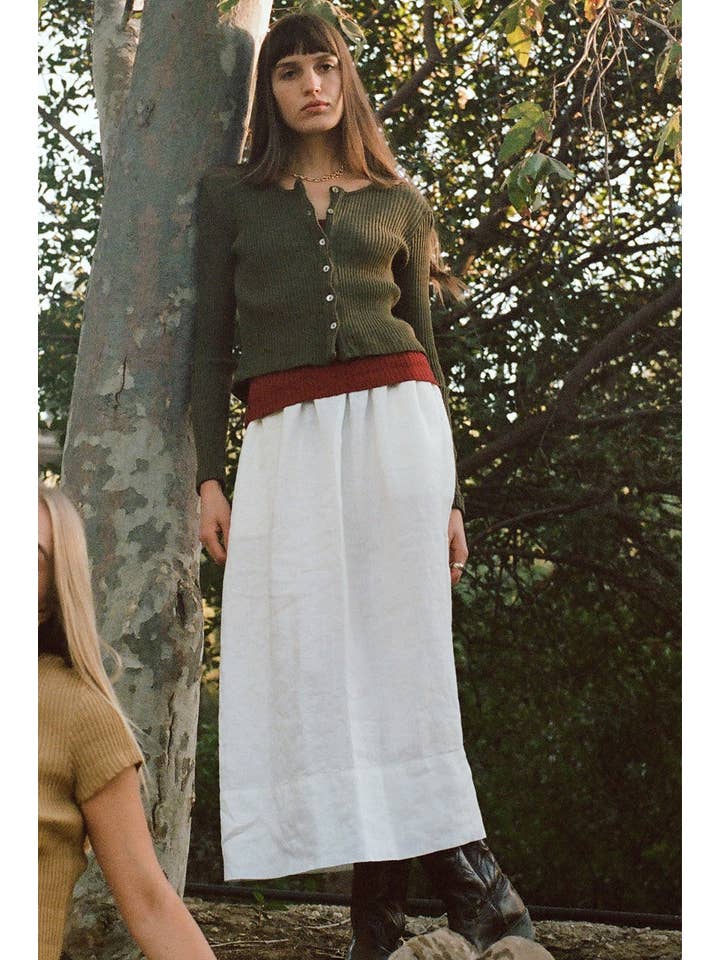 White Washed Linen Skirt for wholesale on Faire