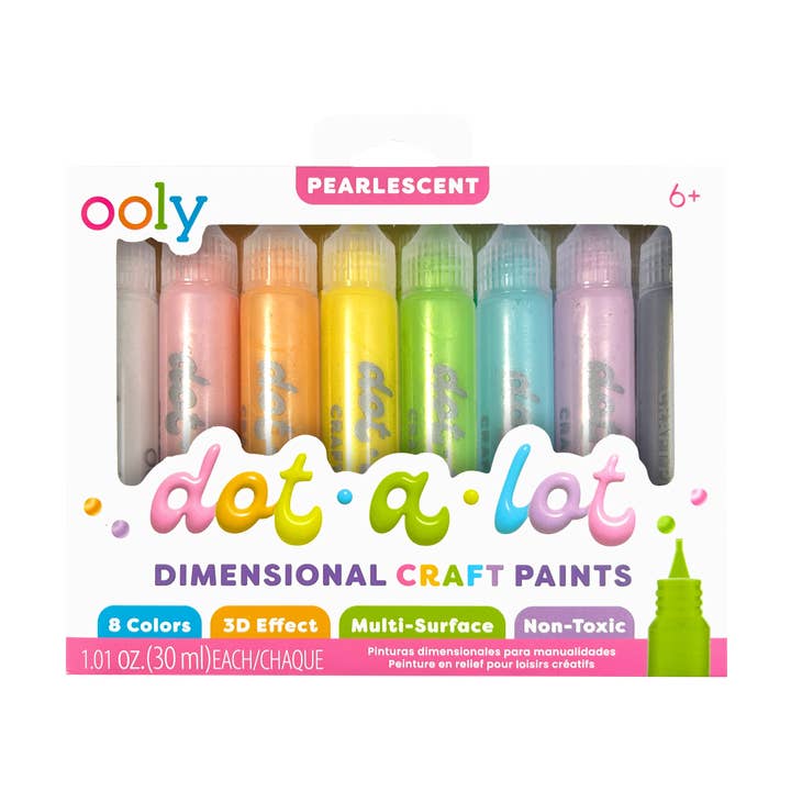 Dot-A-Lot: Dimensional Craft Paint - Pearlescent (Set of 8) for wholesale by OOLY