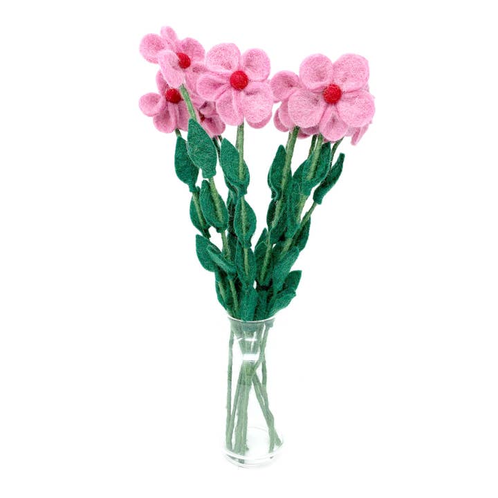 Felt Flower Periwinkle for wholesale by Hamro Village