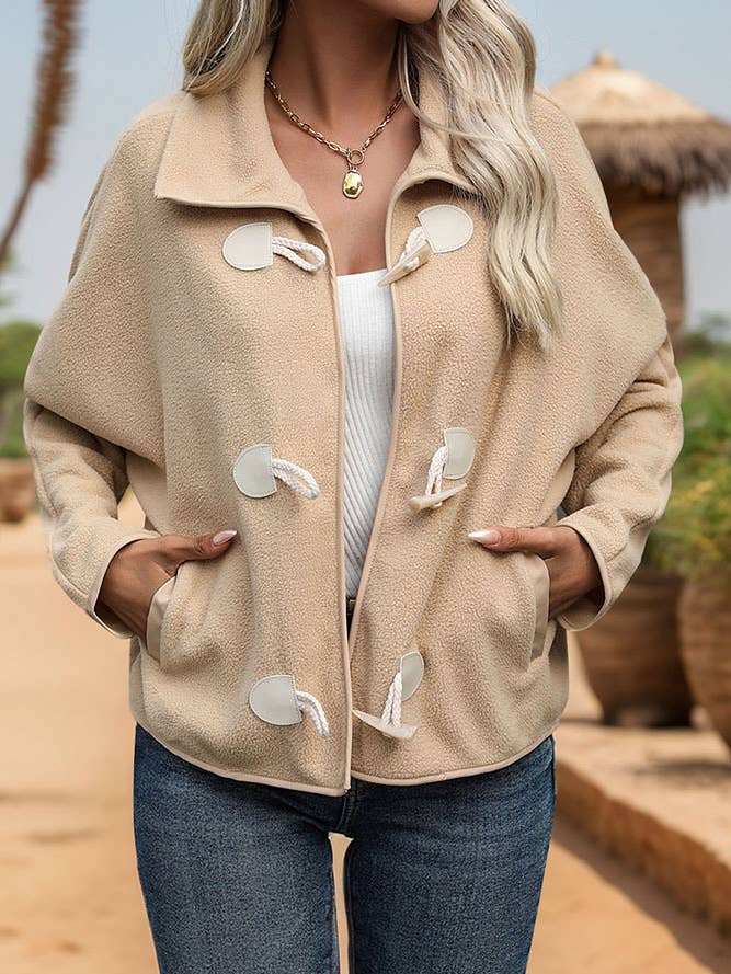 Hornknapp Fleece Kort jacka BFZY1091 för wholesale av UNISHE