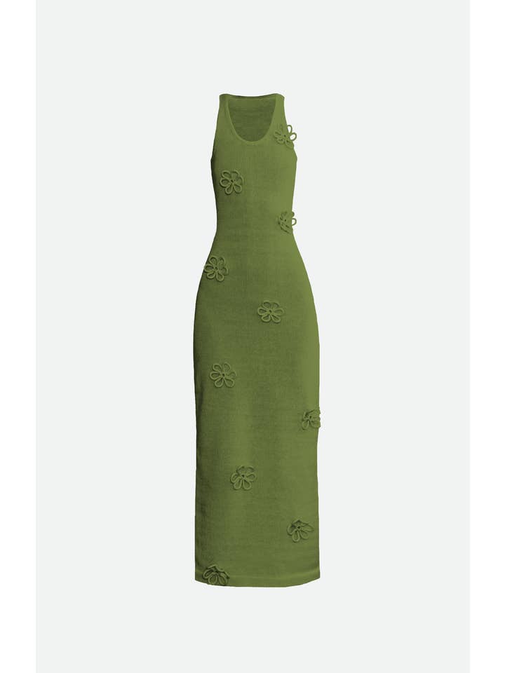 Studio Selles - Wholesale Dress - Women's - Flower midi scoop neck dress4