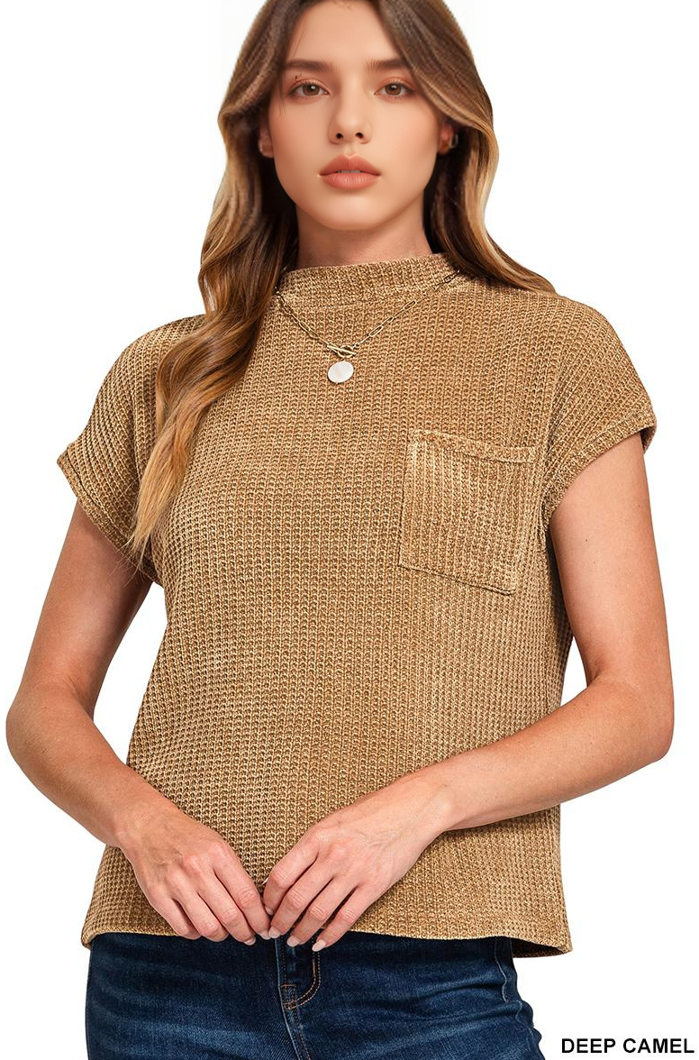 42POPS - Wholesale Pullover-trui - Dames - ._ 0930 Chenille Wafel Korte Mouw Trui SI-269169