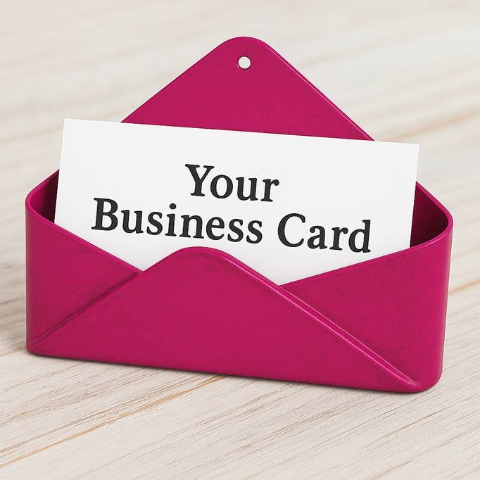 Factory Direct Craft – wholesale Basket –  Metal Envelope Business Card Holder - Select Color4