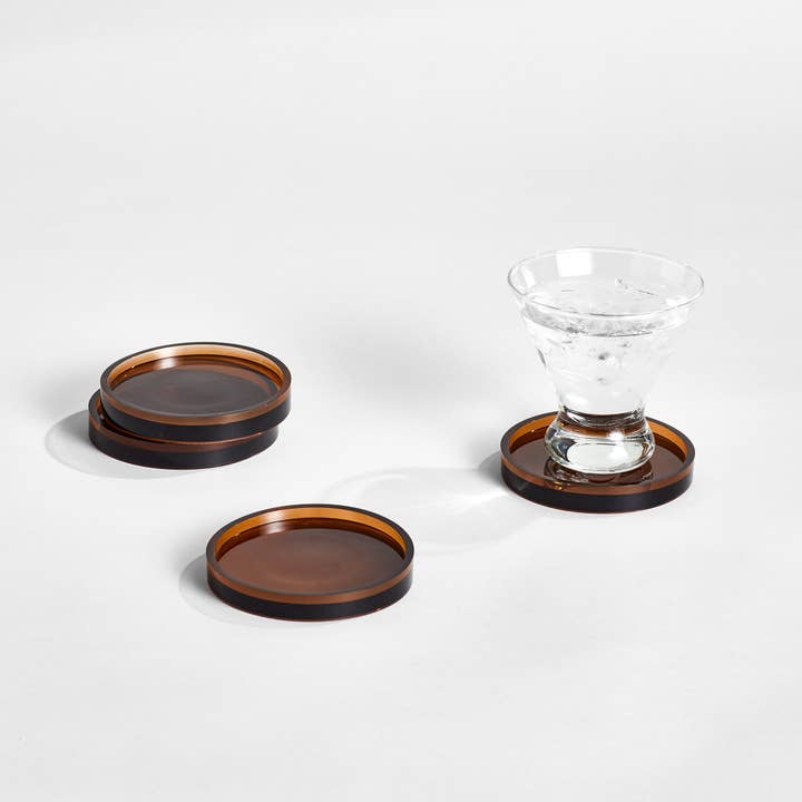 Brown Coaster with Lip for wholesale by StephanieVCreations