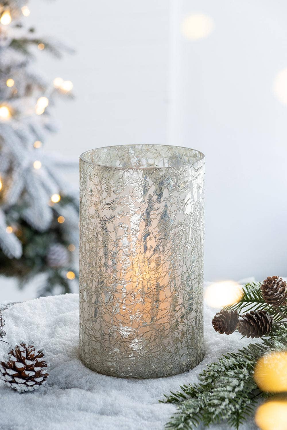 A&B Home Group Inc. - Wholesale Candle Holder - D5x8.8" Mercury Glass Candle Holder0