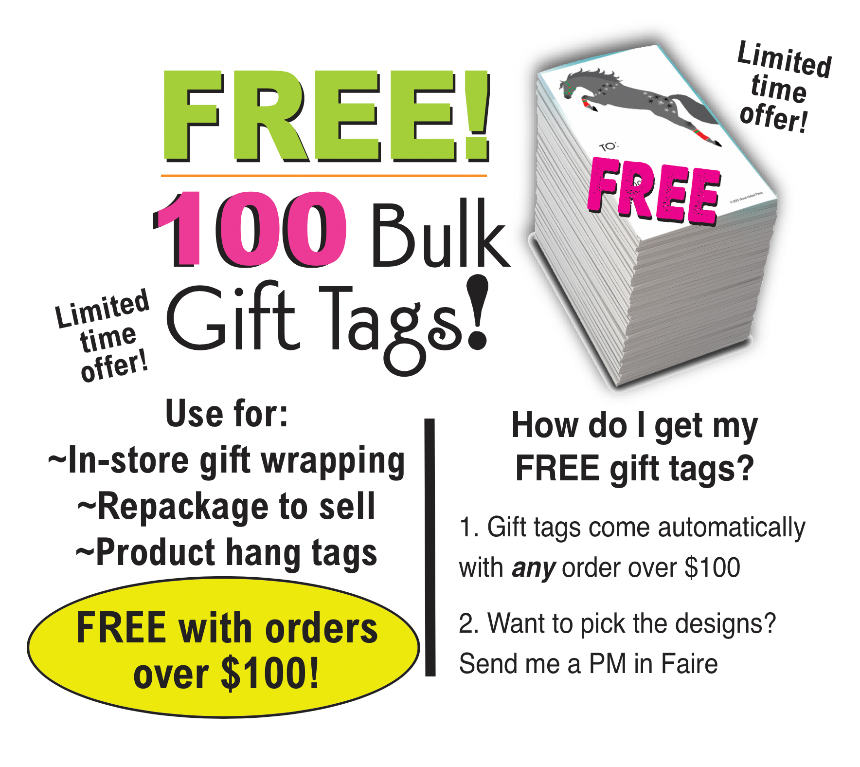 Horse Hollow Press - Wholesale Sticker - 3" Tumbler Horse Sticker / Show Horse Wraps / WATERPROOF4