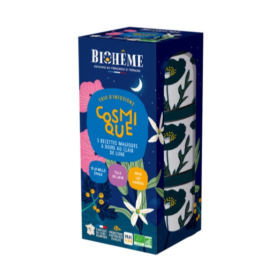 Ekologiska infusioner - Mini trio Kosmisk x 3 lösviktslådor för wholesale av Biohême