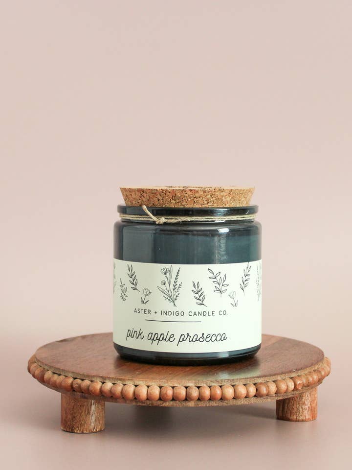 Pink Apple Prosecco | Spring Summer Candle for wholesale by Aster + Indigo Candle Co.