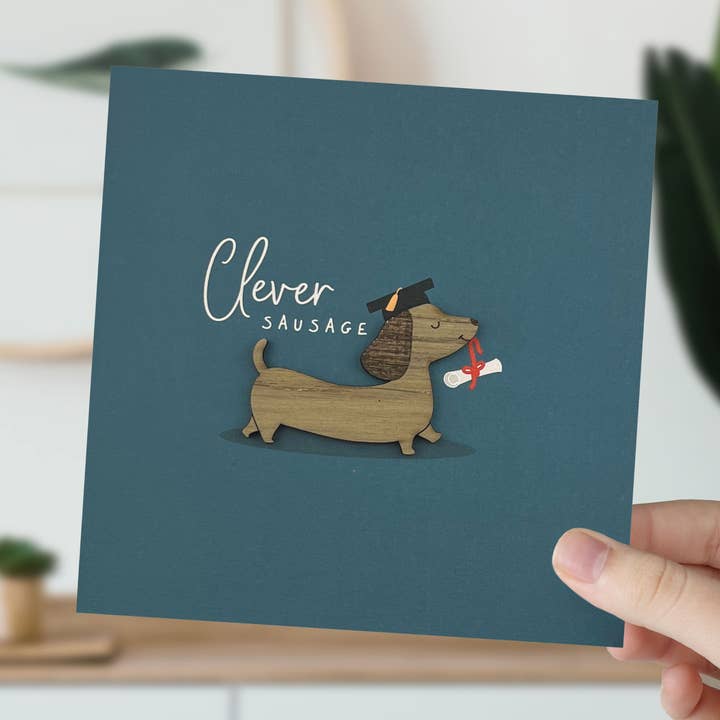Clever Sausage, Dog Scroll - Exam Card for wholesale by KDee Designs