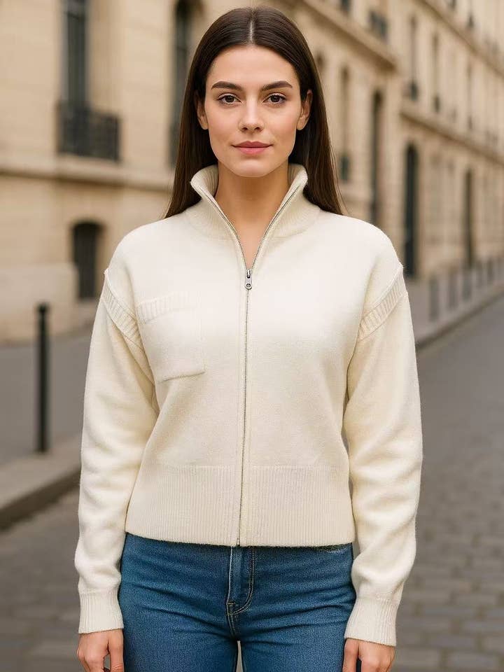 387004 Komfortabel Lynlås Trøje for engroshandel hos CIAO MILANO