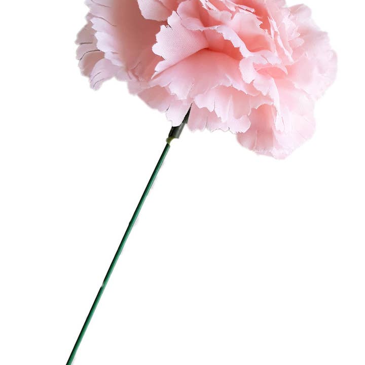 BRANDELIA - Vente Fleurs artificielles - Poil fleur d'oeillet flamenco Ø9cm · Rose pâle
