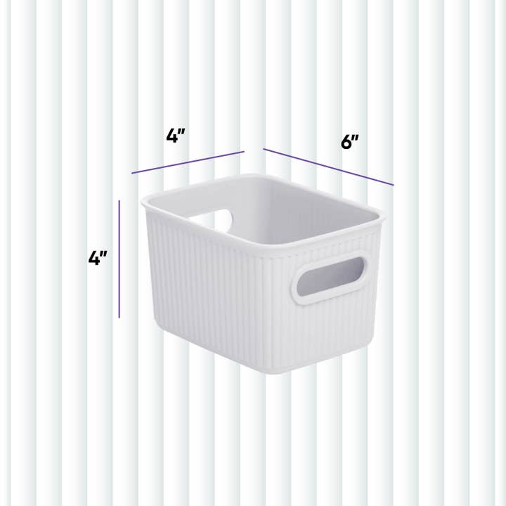 Superio Brand - Wholesale Storage Bin - Ribbed Collection Storage and Organizing Bins, 1.5 Liter-CS9