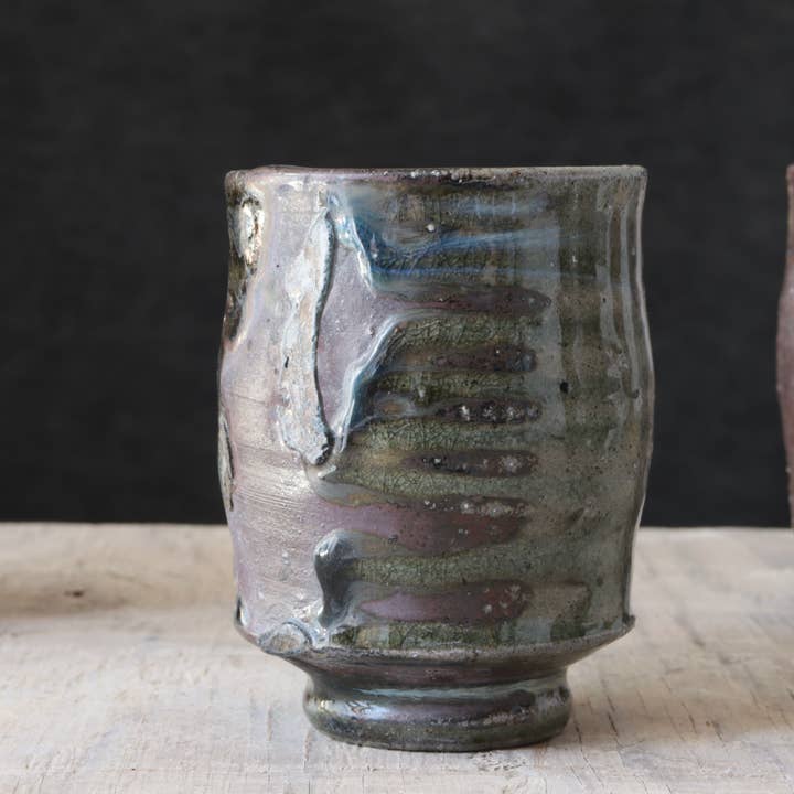 Matt Fishman Pottery - Wholesale Coffee Mug - Wild Clay Drippy Soda Fired Cups 2