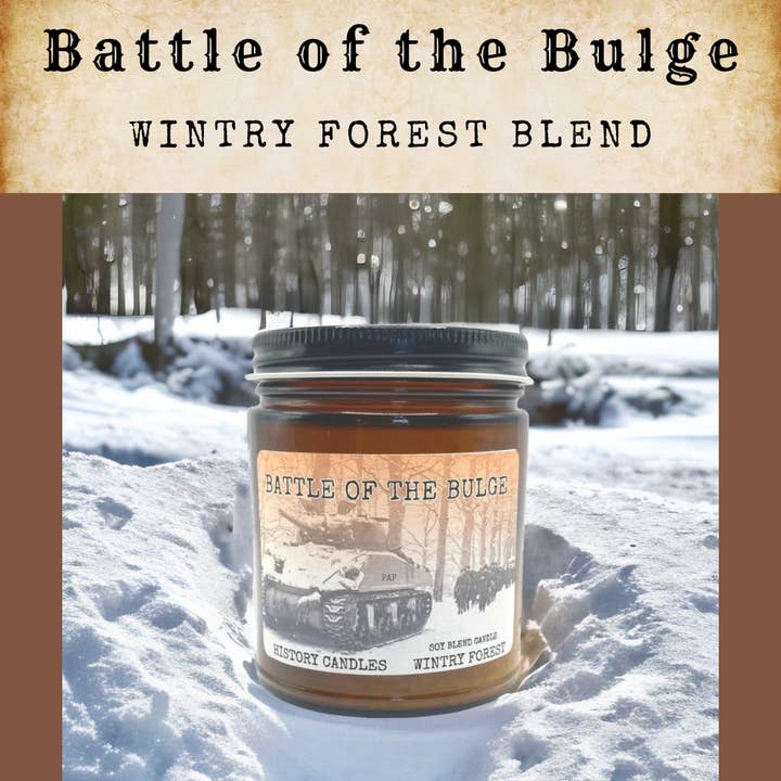 BATTLE of the BULGE Candle | History Candle | World War 2 for wholesale by History Candles