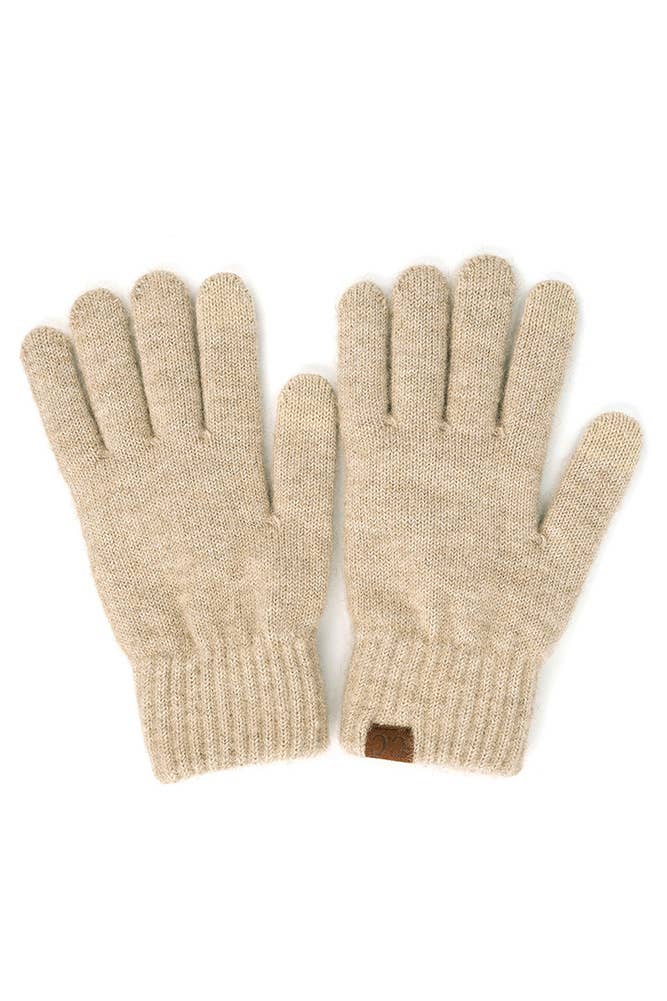 Hana - Wholesale Gloves - Women's - C.C Heather Knit Plain Gloves0