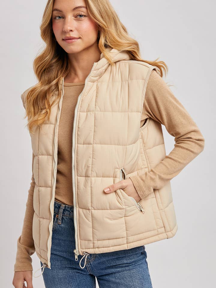 Bluivy – Colete - Mulher por atacado – COLETE COM CAPUZ COM ZÍPER2