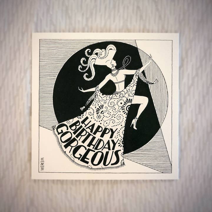 weriem - Wholesale Birthday Card - Birthday Card - Art Deco1