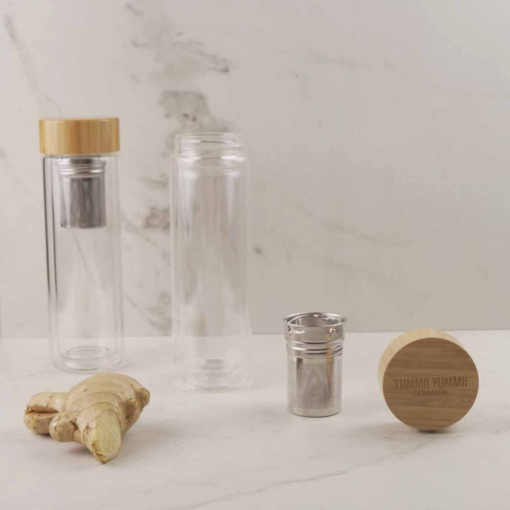 Yummii Yummii – Coador/infusor de chá por atacado – Garrafa Térmica com Infusor de Chá2