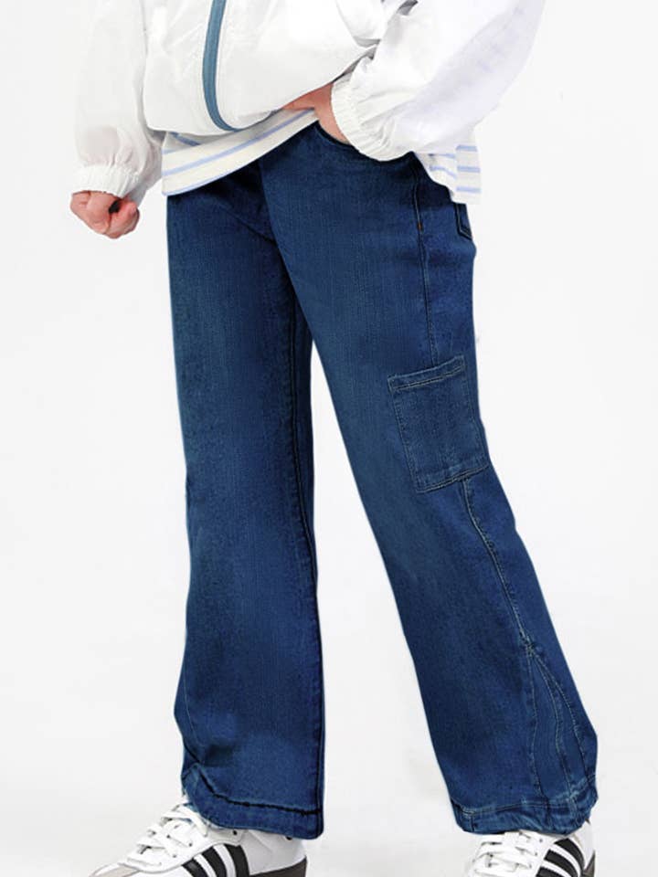 GDP-24-89181A Mädchen Relax Fit Jeans mit Handytasche für den Großhandel von Cutie Patootie Clothing