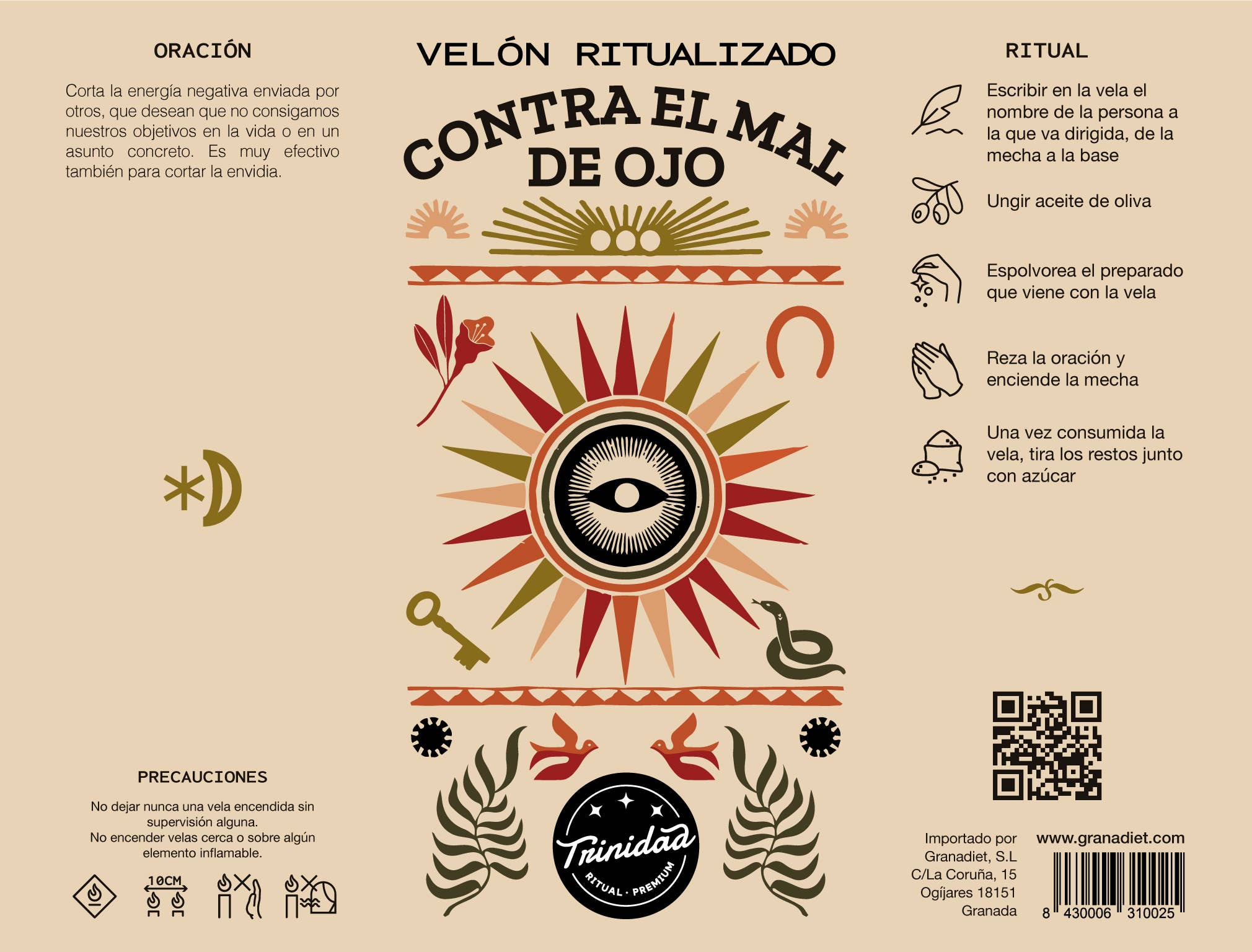 trinidad - Venta al por mayor Vela votiva - Velón  Ritualizado Contra el Mal de Ojo1