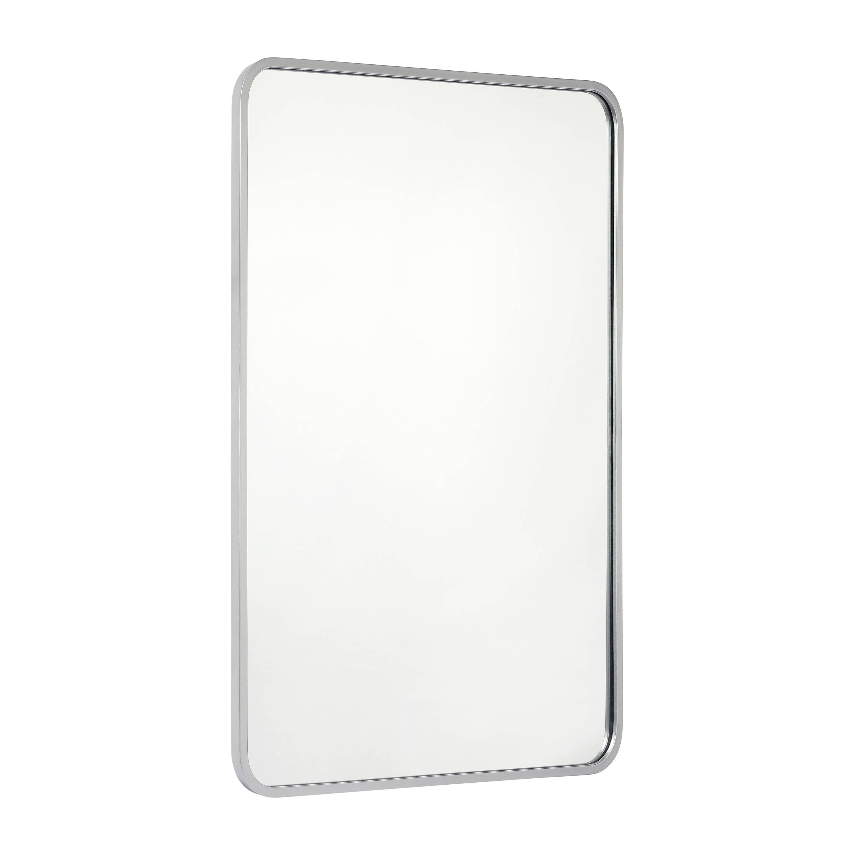 24x36 Matte Silver Metal Frame Accent Wall Mirror for wholesale on Faire1
