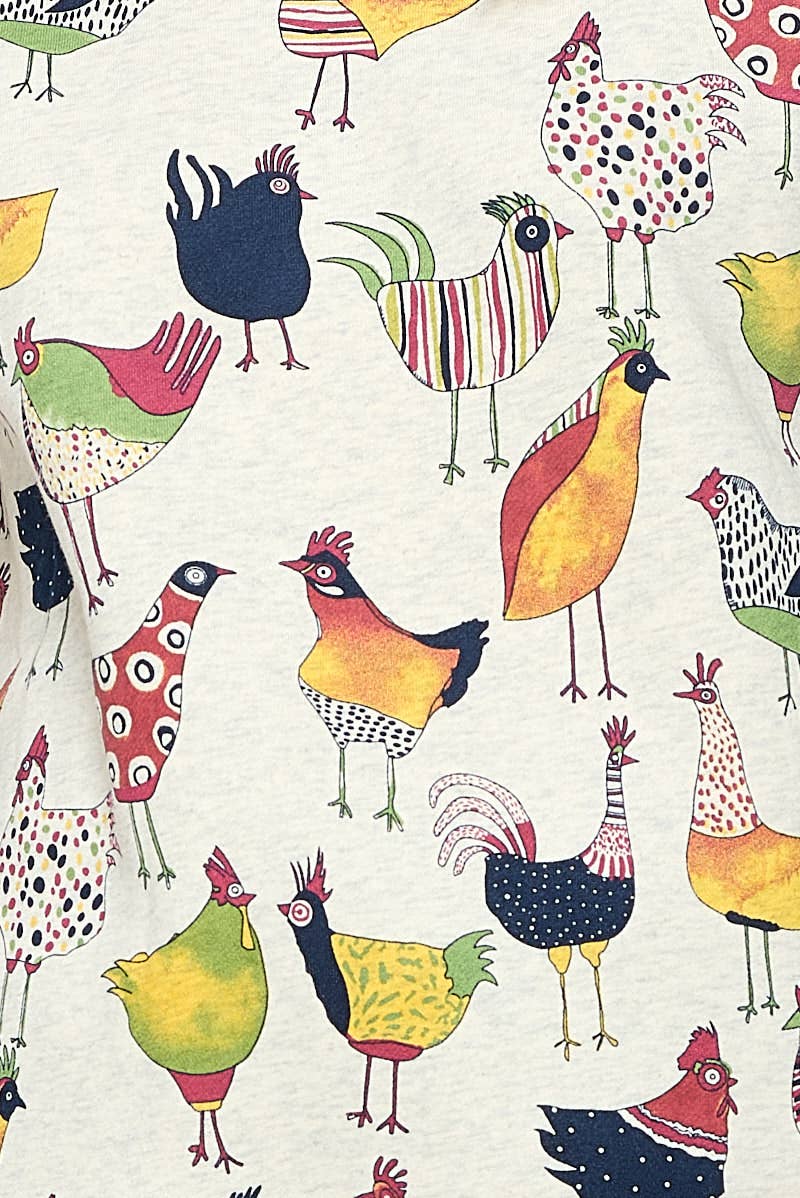 SM WARDROBE - Wholesale Sweatshirt - Women's - COLORFUL ROOSTER PRINT SWEATSHIRT4