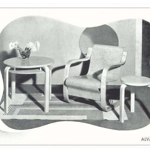 Impresión artística AD-130 Muebles Alvar Aalto para venta al por mayor de Found Image Press