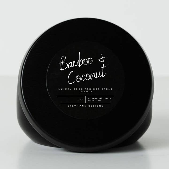 Bougie Bambou & Noix de Coco Noire, 200 g pour la vente par Stevi Ann Designs