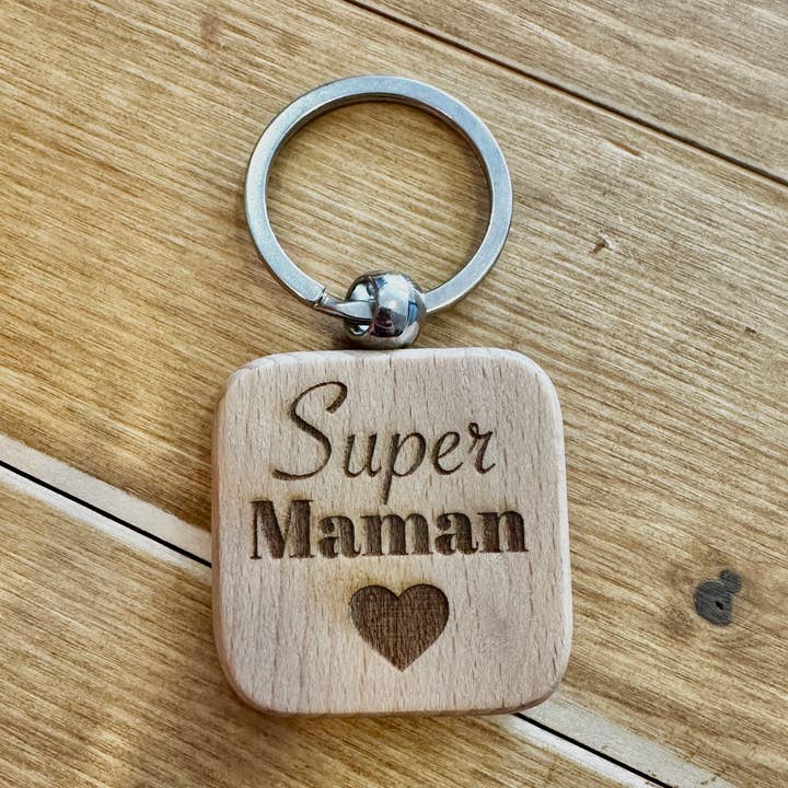 Portachiavi "Super Mamma" per la vendita all'ingrosso da parte di Esprit Cottage