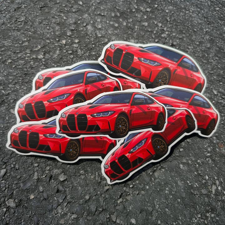 Autocollants de voiture dessin animé pour la vente par Roosk Printing