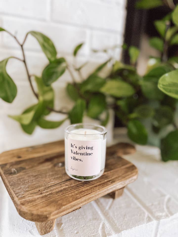 It's giving Valentine vibes Soy Candle for wholesale by Illuminate Space