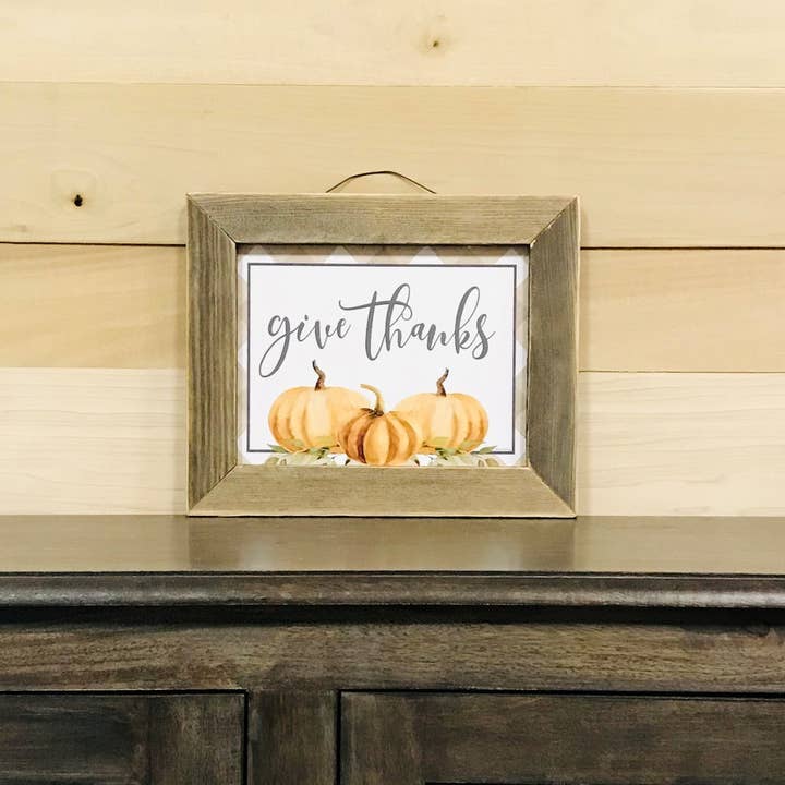 JanMichaels Art & Home - Wholesale Wall Sign - LET720A Give Thanks for Fall CLEARANCE