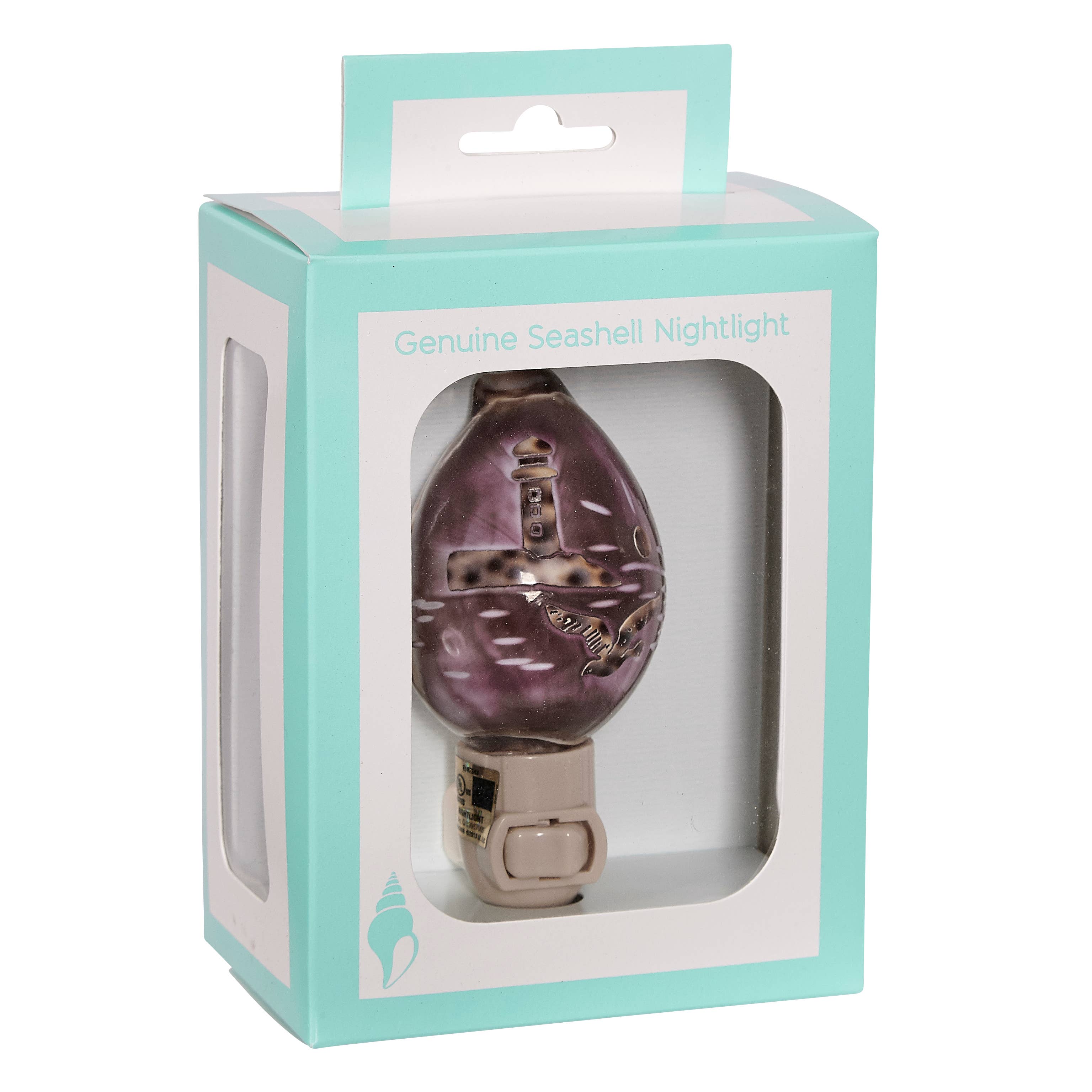 HS Seashells - Wholesale Night Light - Carved Cowrie Lighthouse Boxed LED Night Light1