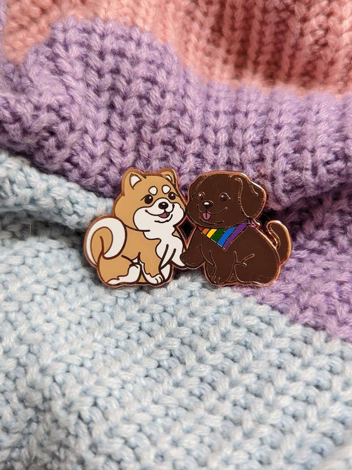 Pride Puppies Enamel Pin for wholesale by Killing Her Softly