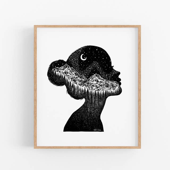 Mountainous Silhouette Art Print for wholesale by Kaari & Co.